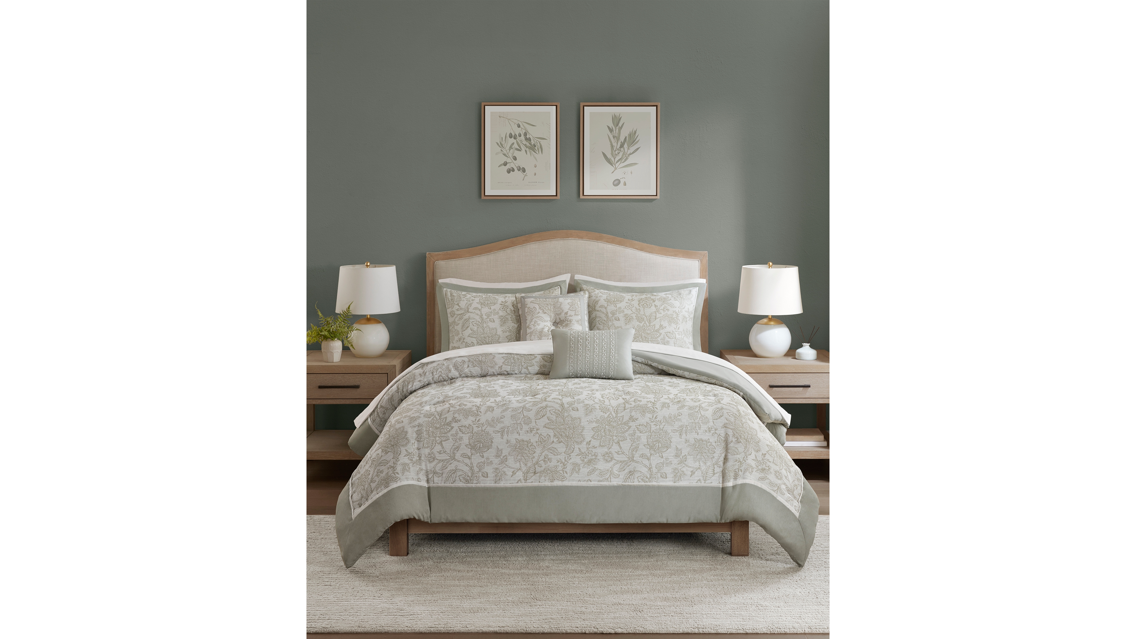 Addison Park Fiona Floral 9-Pc. Comforter Set, King