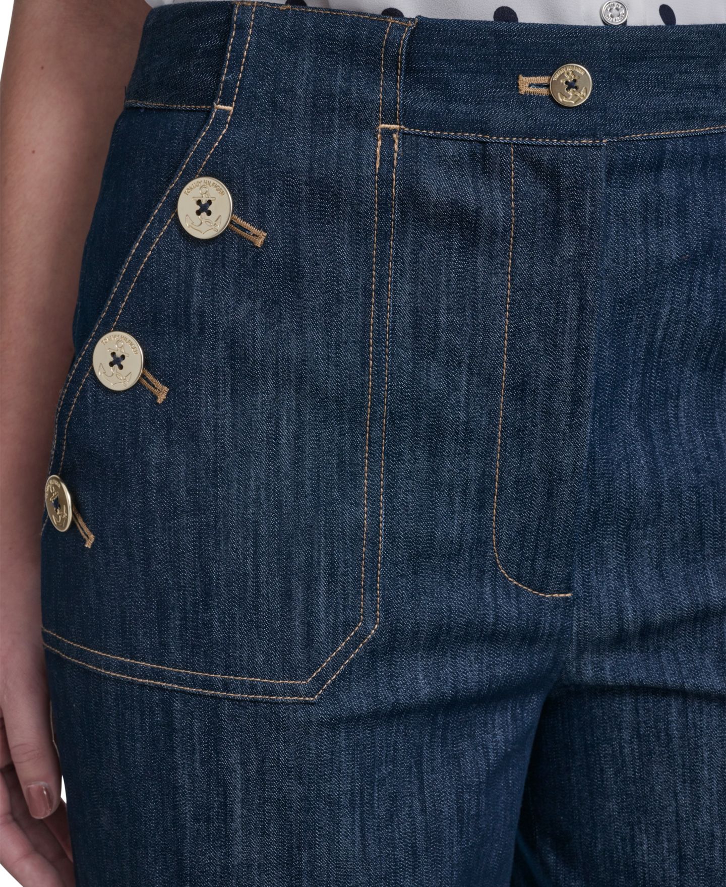 Женские брюки Tommy Hilfiger Denim Sailor, цвет: Тёмно-синий — фото 4