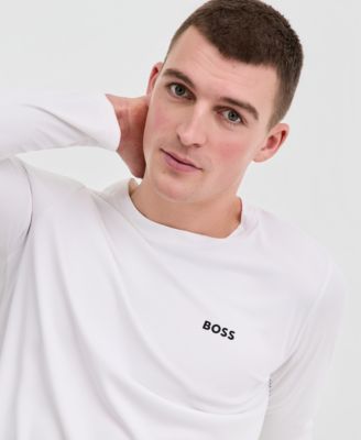 BOSS by Men's Long-Sleeve Rashguard Swim Shirt