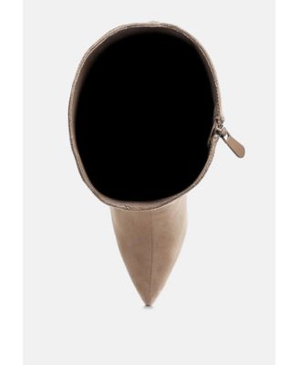 Womens Becks Rhinestone Patterned Calf Boots