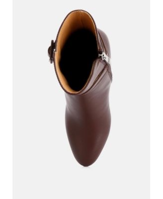 Cobra Womens Buckle Strap Embellished Ankle Boots