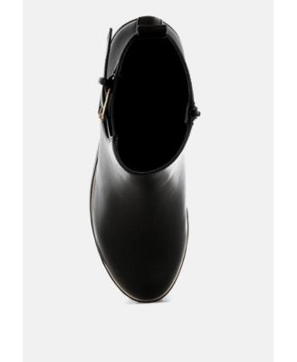 Womens Antorin Chunky Buckle Detail Ankle Boots