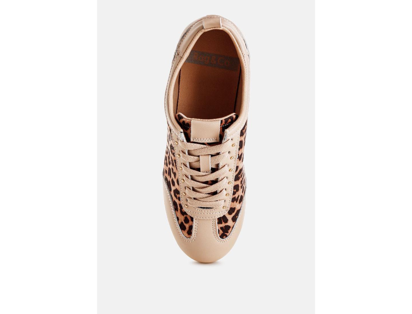 Женские кроссовки Rag & Co Narati Leopard Print Real Leather, цвет: Коричневый — фото 5