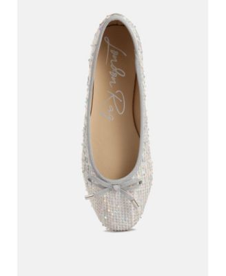 Womens Lettie Sequin Embellished Ballet Flats