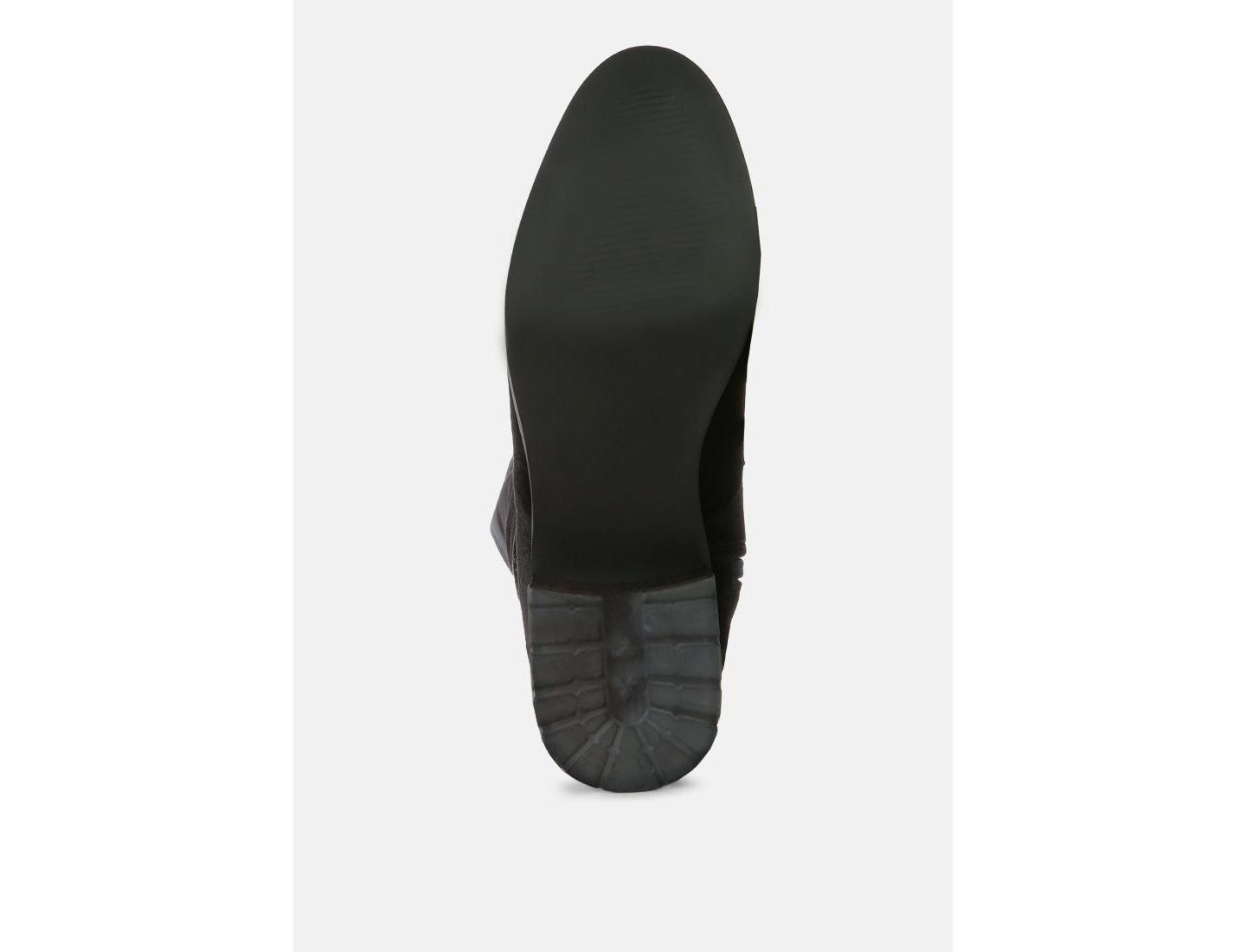 Женские ботинки London Rag Rumple Velvet Over The Knee Clear Heel, цвет: Чёрный — фото 5