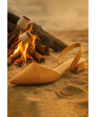 Womens Tijay Soft Real Leather Slingback Sandals