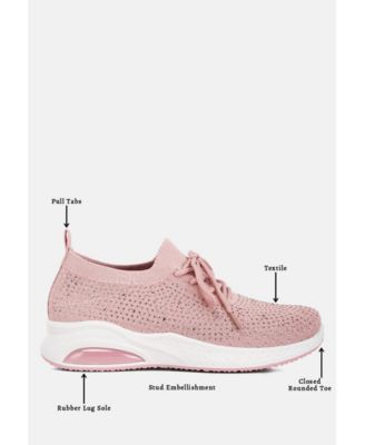 Women's elizha stud embellished lace up sneakers