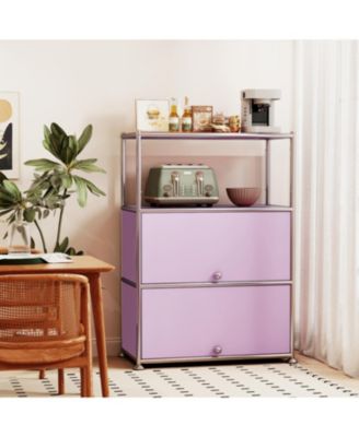 3-Tier Storage Cabinet Metal Shelving Unit – Multi-Functional Kitchen Organizer