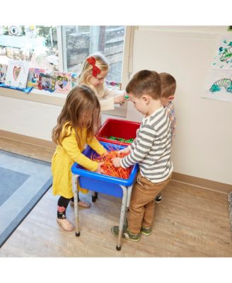 2 Station Square Sand and Water Table with Lids - Seafoam/Turquoise