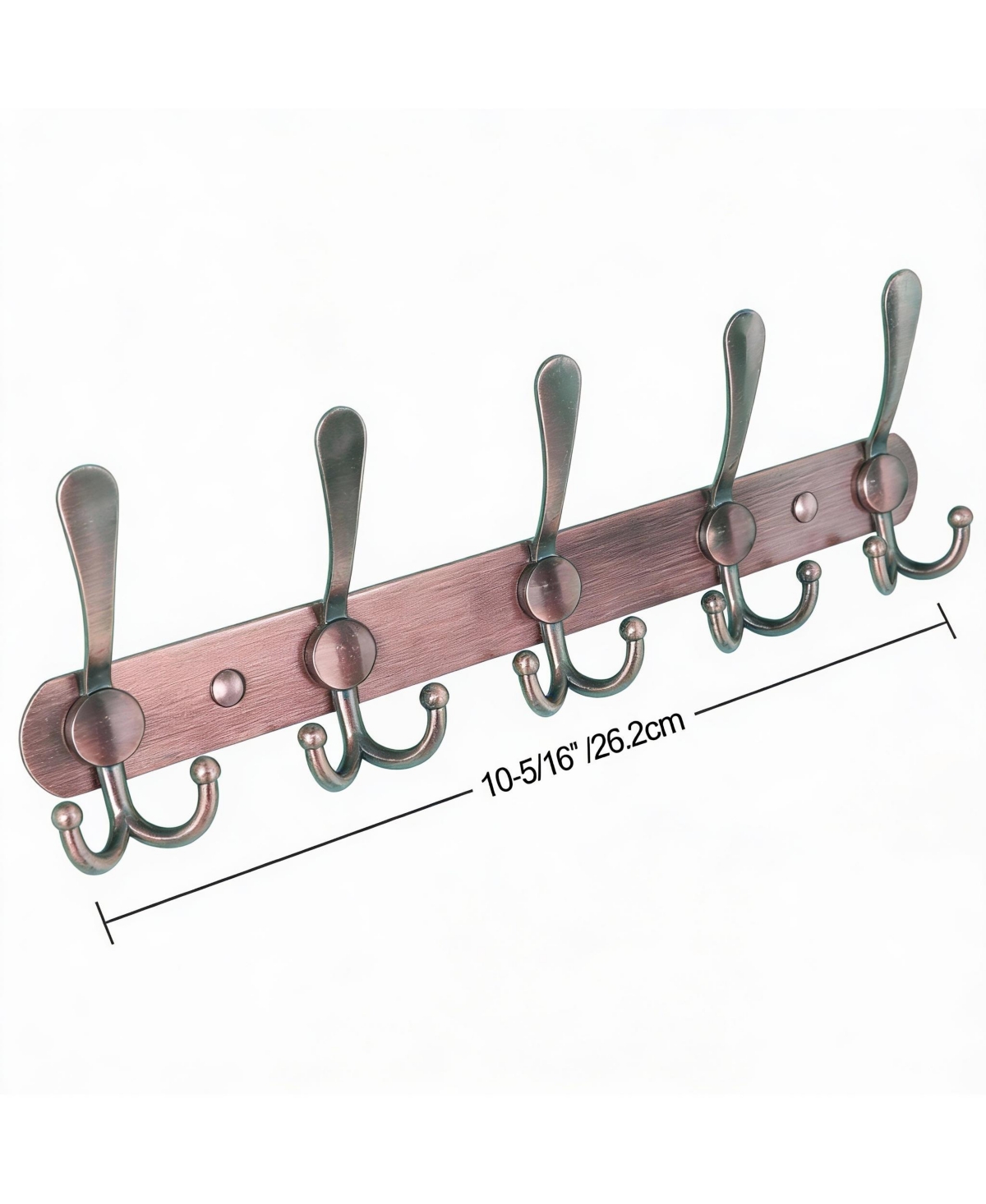 Yigii Heavy Duty 5-Tri Hook Wall Rack for Coats, Hats, Towels, Entryway