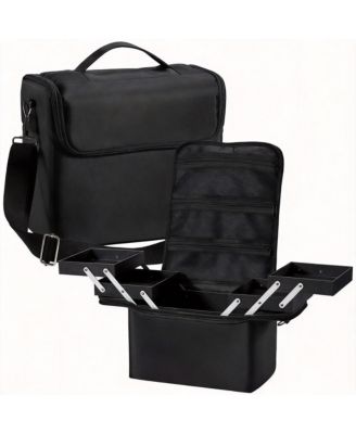 Large Makeup Organizer with 4 Tiers & Luggage Sleeve