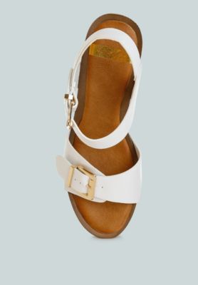 Rag and Co Womens Ompasa Genuine Leather Clog Sandals