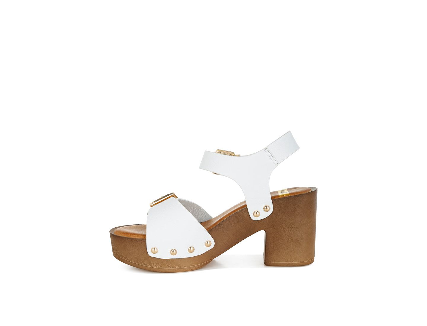 Женские сандалии Rag & Co Ompasa Genuine Leather Clog, цвет: Белый кожаный — фото 5