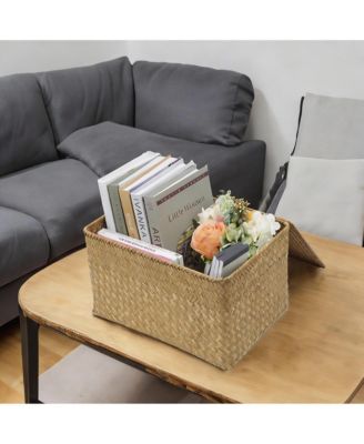 Seagrass Storage Basket with Lid