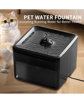 Automatic Pet Waterer with Circulation, Square Fountain Cat Bowls, 3800ml/3.8L for Cats