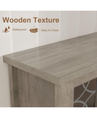 Farmhouse TV Stand, Entertainment Center for 75 Inch TV, Media Console Tablefor Living Room, Bedroom, Grey