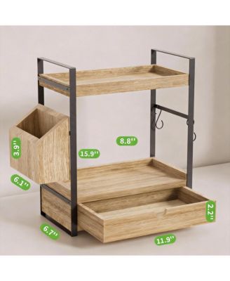2-Tier Bathroom Organizer with Drawers