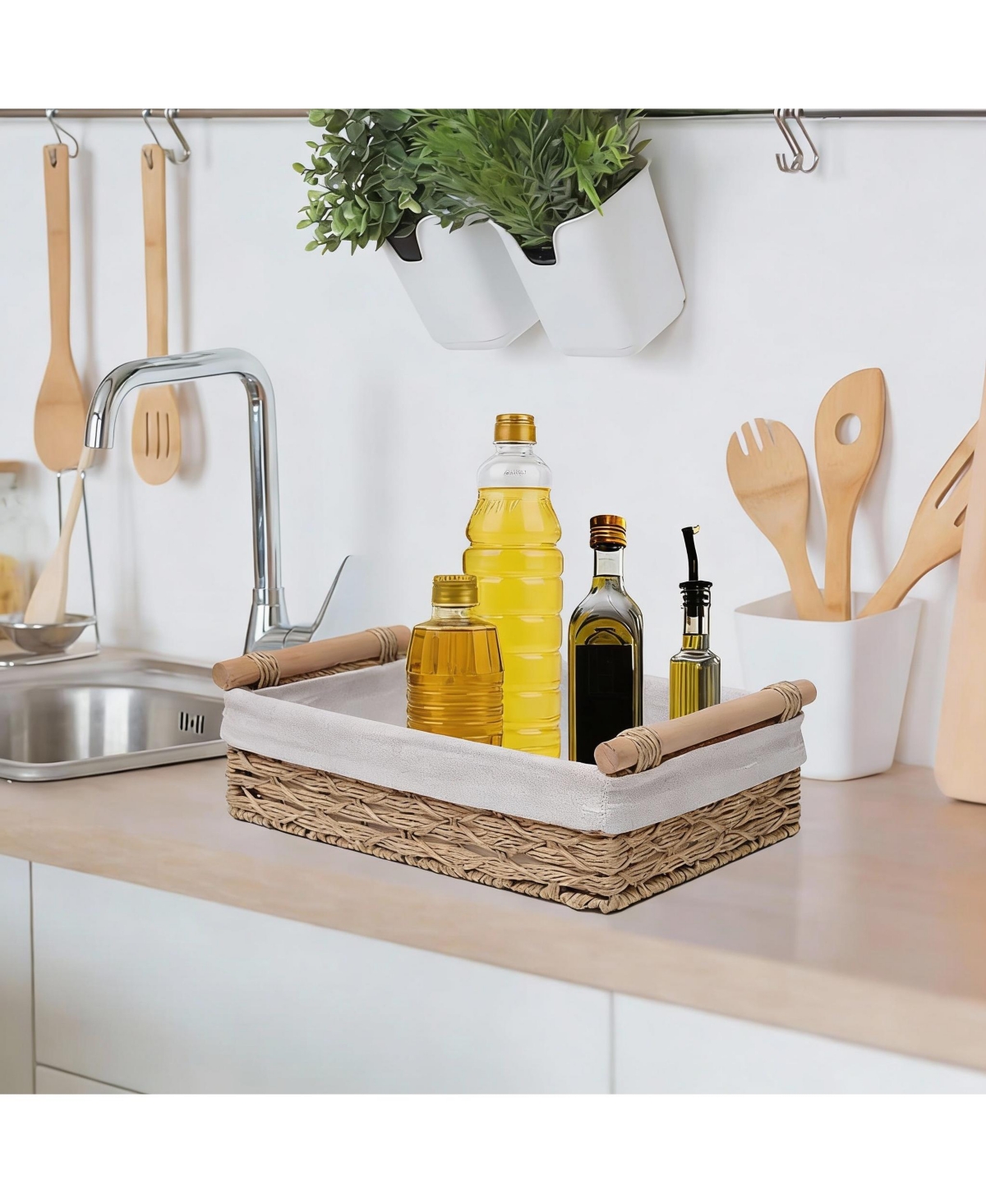 Yigii Handmade Paper Rope Storage Baskets