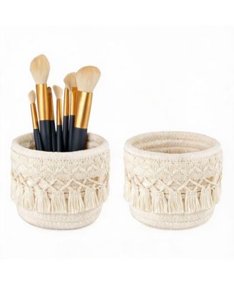 Makeup Brush Holder Organizer: Mini Decorative Baskets for Home