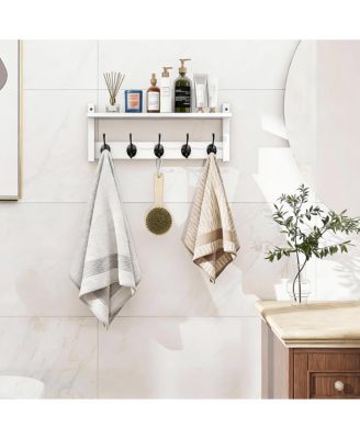 Elegant Wall Hook with Shelf - Stylish Storage for Coats, Hats, Bags - Durable Design