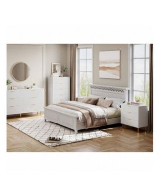 3-Drawer Wood Dresser Chest, Large Modern Nightstand Storage Organizer for Bedroom Clothes