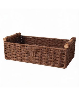 Handmade Paper Rope Storage Basket - Multi-use, Decorative, Compact