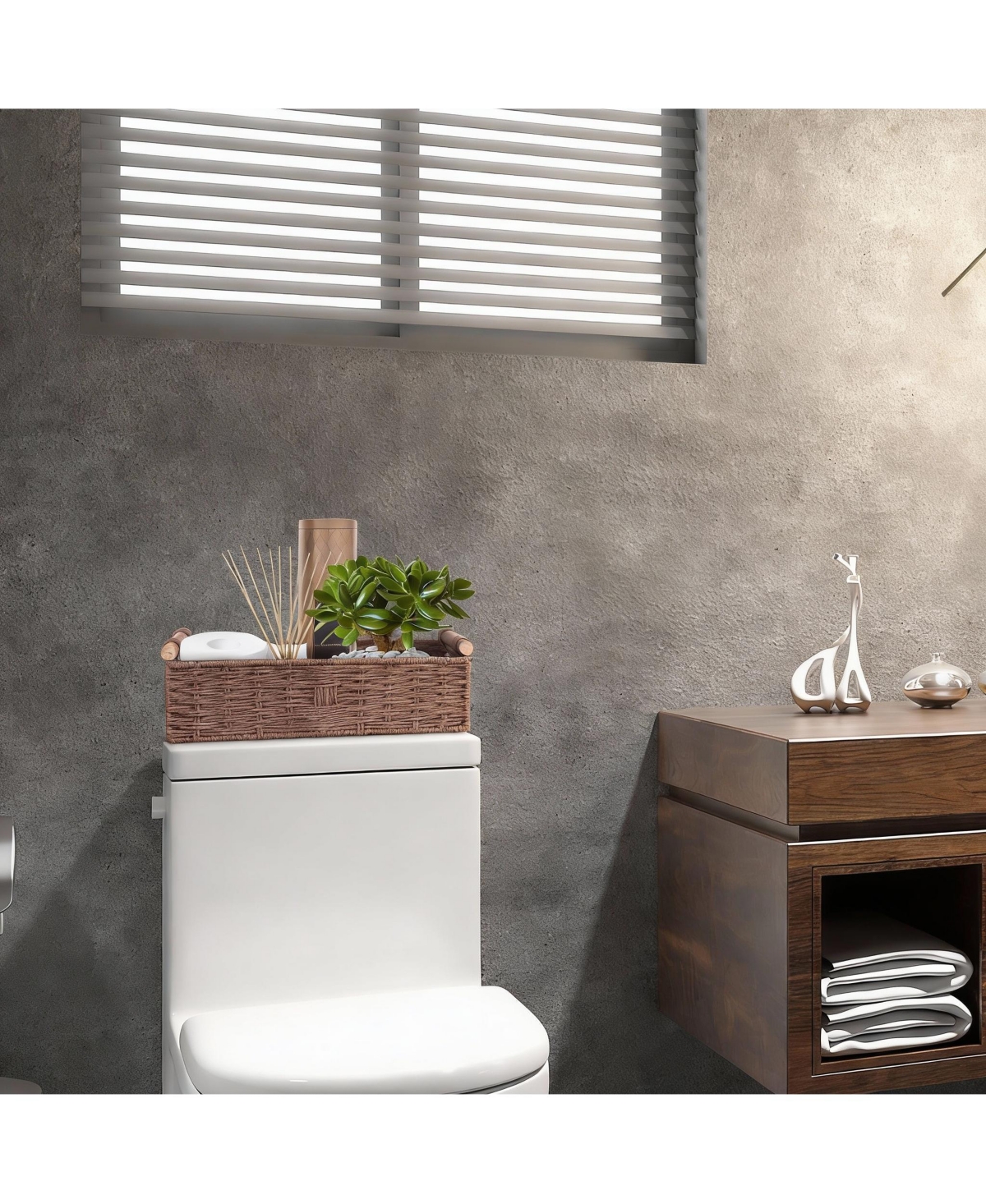 Yigii Handmade Paper Rope Storage Basket - Multi-use, Decorative, Compact