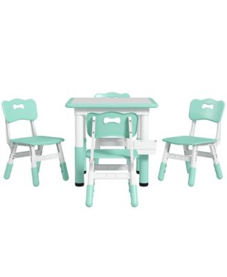 Height Adjustable Toddler Table and Chair Set with Storage Box