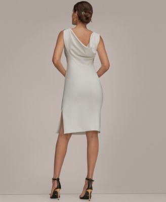 Women's Sleeveless Embroidered Floral Sheath Dress