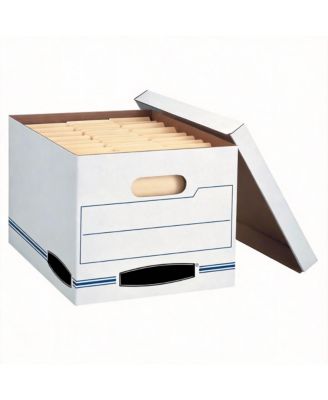 12 Pack Cardboard File Boxes with Removable Lids for Letter & Legal Docs