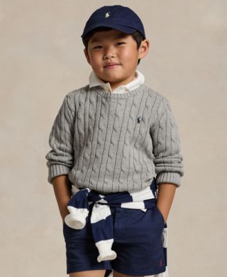 Boys 2-7 Cable-Knit Cotton Sweater
