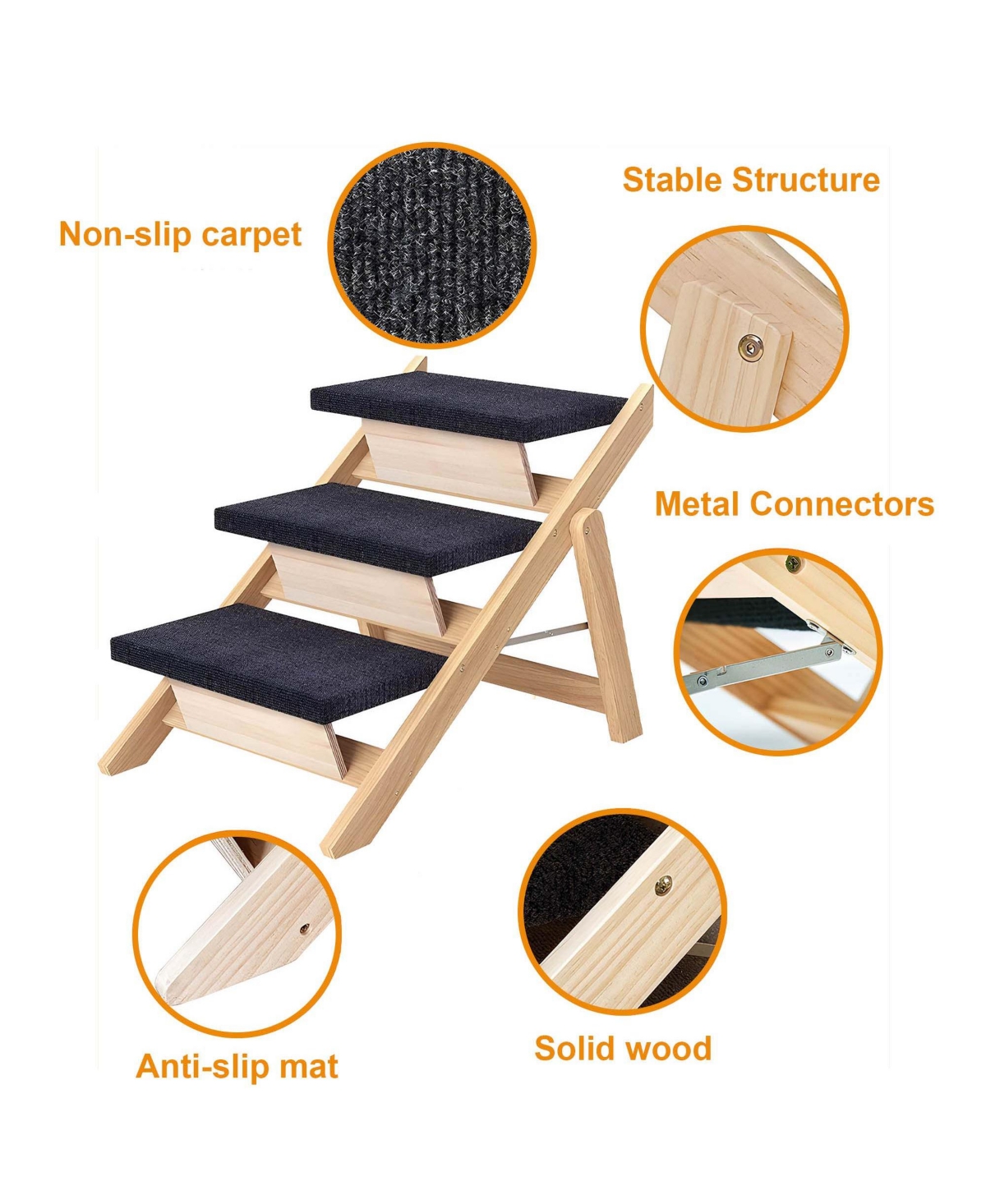 Aostirmotor 150lb Capacity Pet Steps