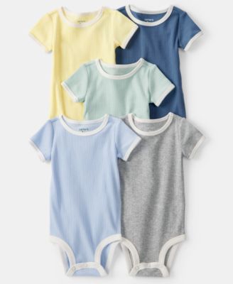 Baby Boys' Short-Sleeve Multipack Bodysuits, 5-Pack