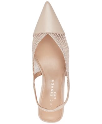 Women's Gipsi Mesh Slingback Kitten Heel Pumps