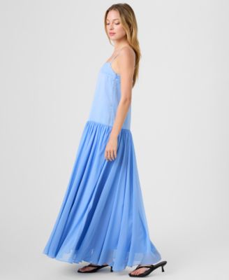 Women's Marina Silky Square Neck Maxi Dress