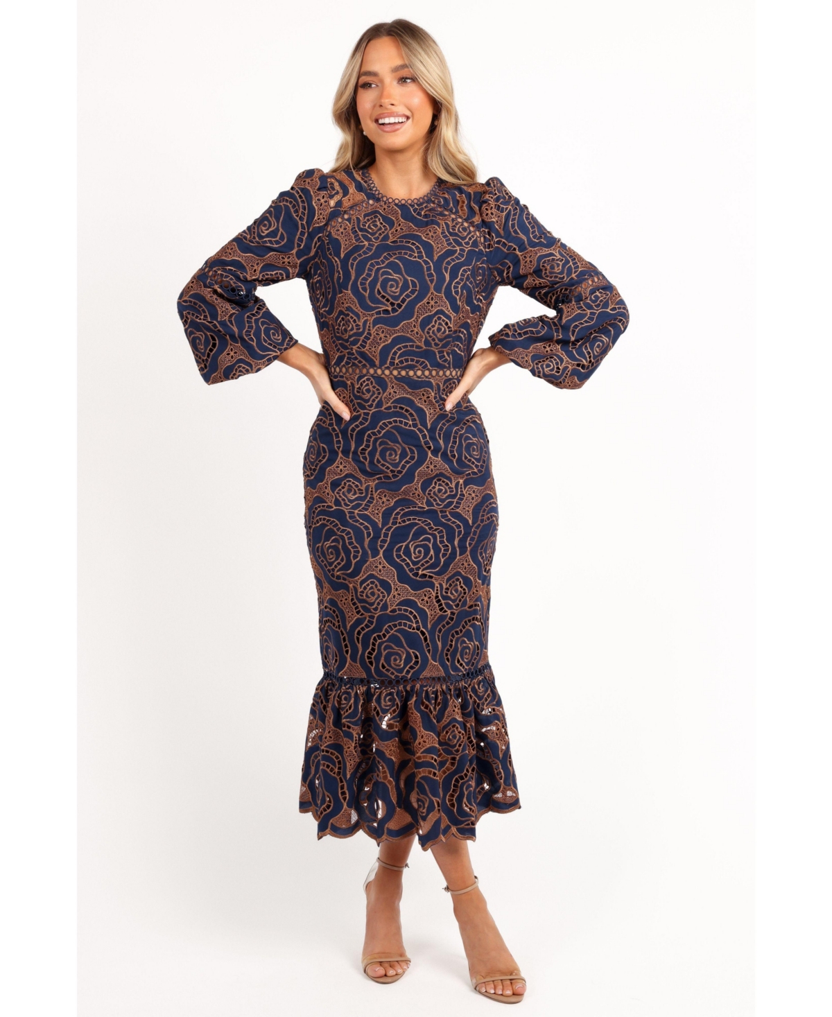 Petal and Pup Women's Pierre Long Sleeve Lace Maxi Dress