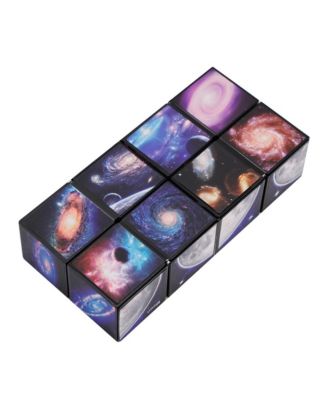 2-in-1 Galaxy Split Magic Cube, Transformable Fidget Toy, Morphs into Star & More
