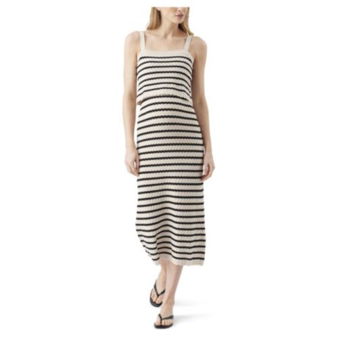 Женское платье Ripe Maternity Maternity Ripe Pointelle Knit Nursing, цвет: Натуральный / Чёрный