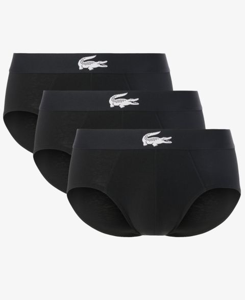 Трусы-брифы Regular-Fit для мужчин, 3 шт. — Lacoste, цвет: Чёрный