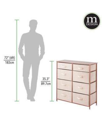 Tall Storage Dresser Furniture, 8 Slim Fabric Drawers
