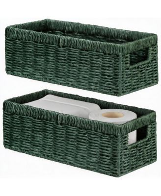 Handmade Paper Rope Baskets with Handles