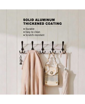 Farmhouse Rustic Wall Coat Rack 5 Hooks Heavy Duty