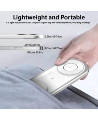 Foldable Wireless Charger with Charging Port - Magnetic 3-in-1 Charging Station, Watch and Earphone for Desktop