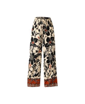 Women's Floral Wide Leg Trousers