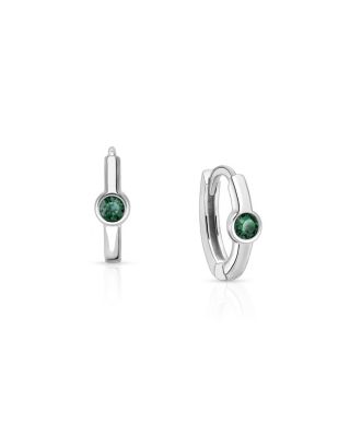 Tiny Blessings Girls Sterling Silver 9mm Birthstone Huggie Hoops Earrings - May 56$