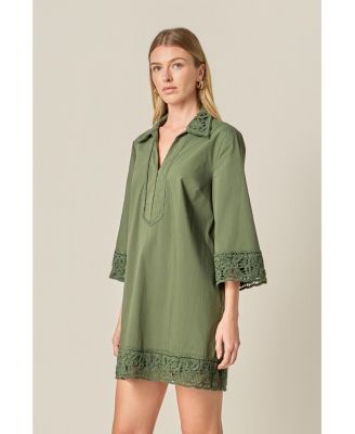 Women's Crochet Accent Mini Dress