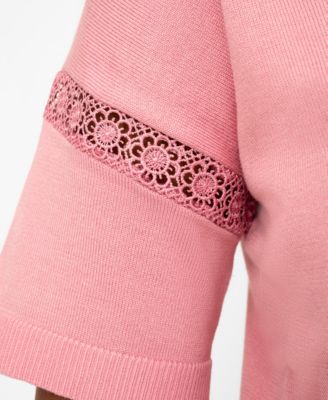 Women's Lace-Sleeve Sweater