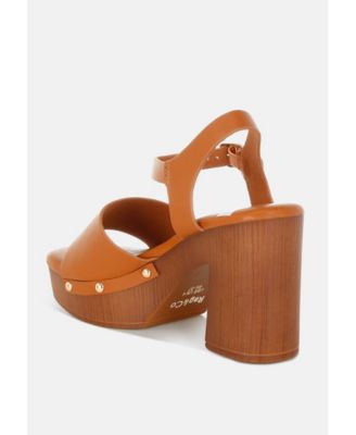 Women's Sawor Leather High Block Sandals