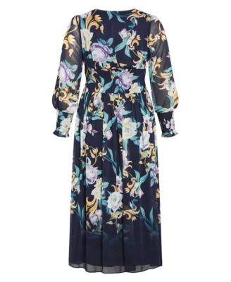 Women's Plus Size Selena Print Maxi Dress