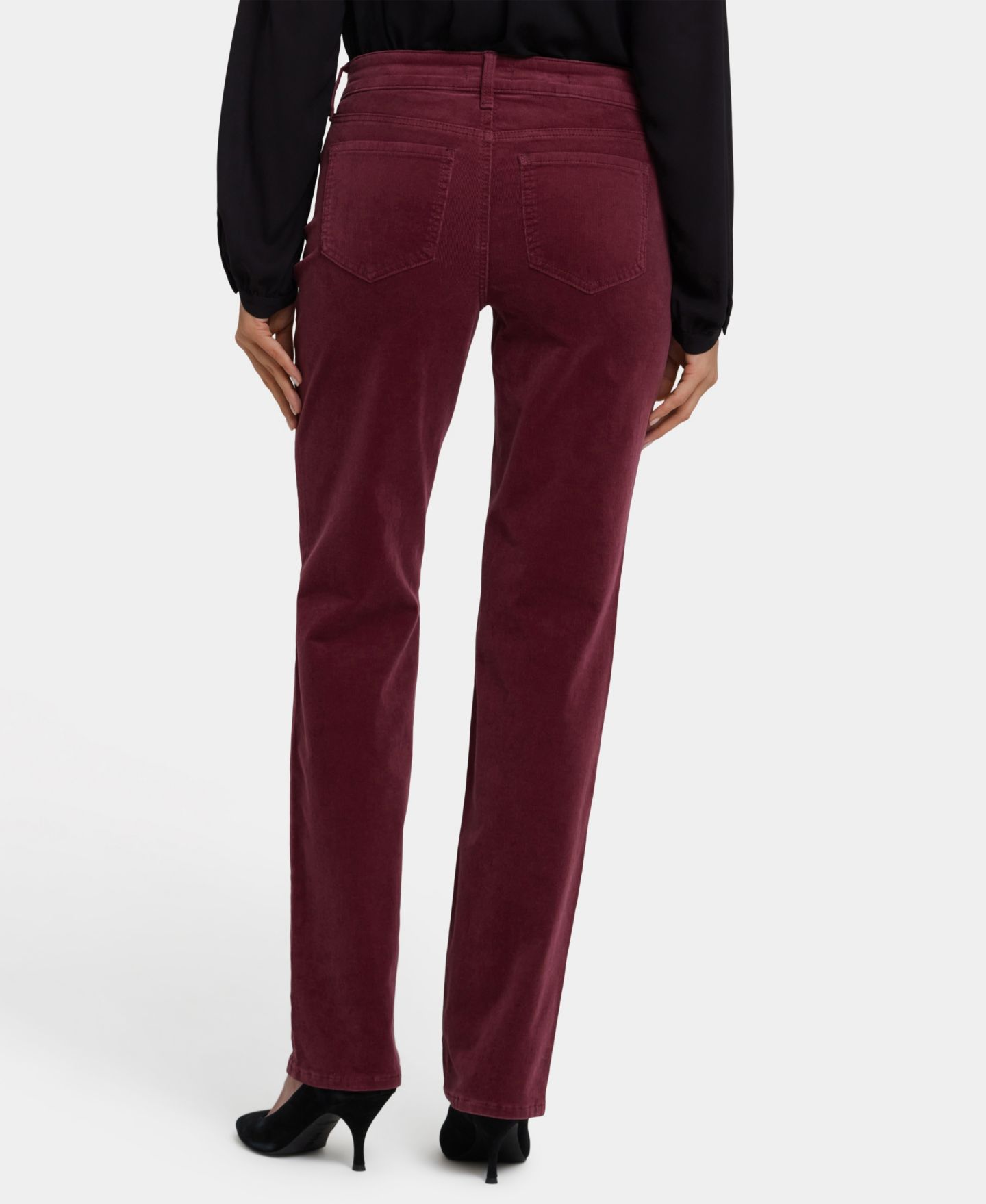 Женские брюки NYDJ Marilyn Straight Corduroy, цвет: Сиена красный — фото 3